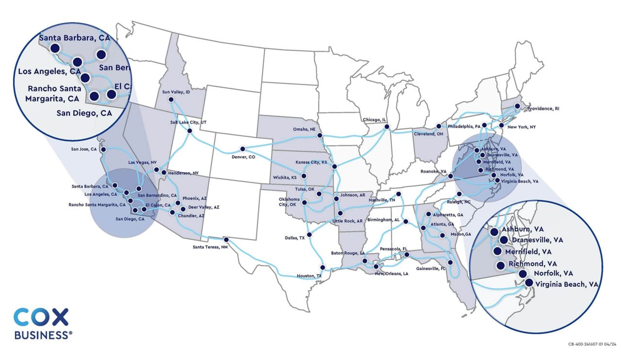 Cox business fiber network map